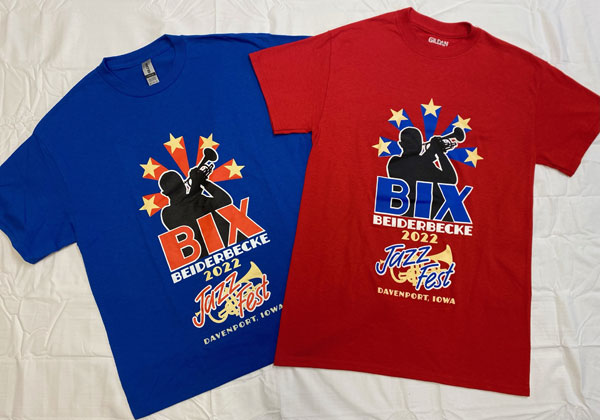 Image of Bix Jazz Society 2022 t-shirts